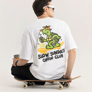 Slow Sundays White Oversized T-Shirt