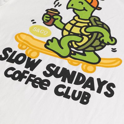 Slow Sundays White Oversized T-Shirt