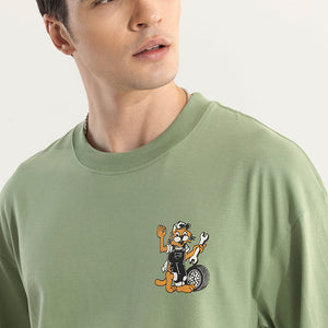 Worn Out Customs Green Oversized t-Shirt