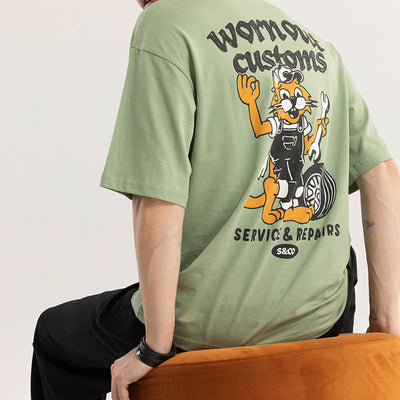 Worn Out Customs Green Oversized t-Shirt