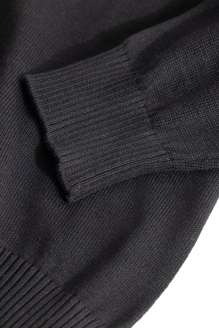 EliteEdge Black Full Sleeve Polo