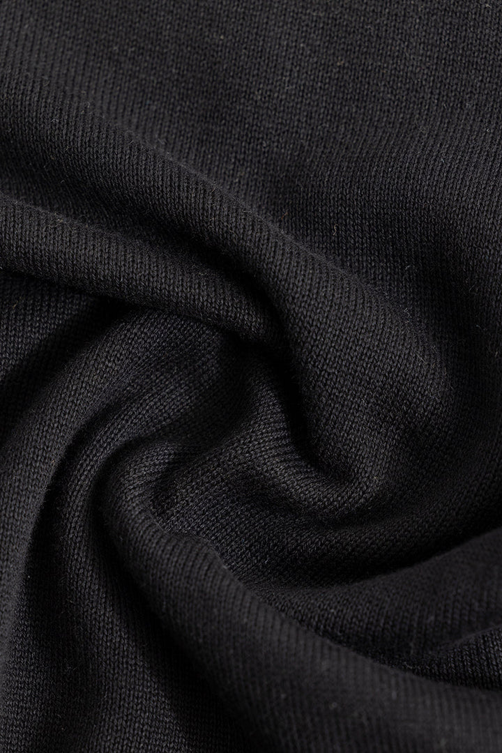 EliteEdge Black Full Sleeve Polo