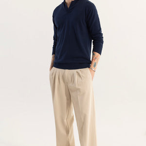 EliteEdge Navy Full Sleeve Polo