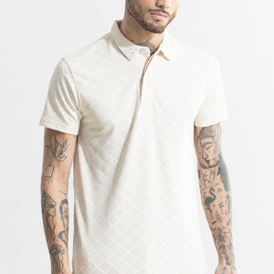 Quad Zig Off-White Polo T-Shirt