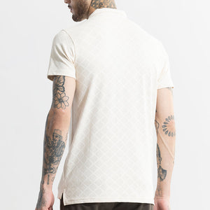 Quad Zig Off-White Polo T-Shirt