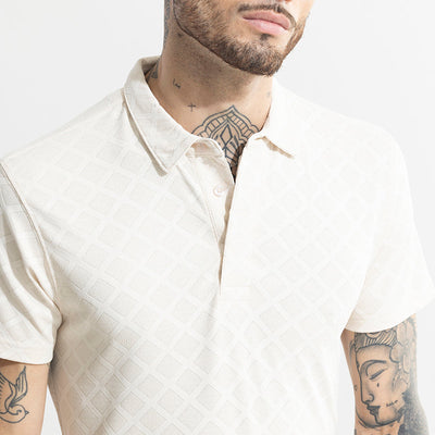 Quad Zig Off-White Polo T-Shirt