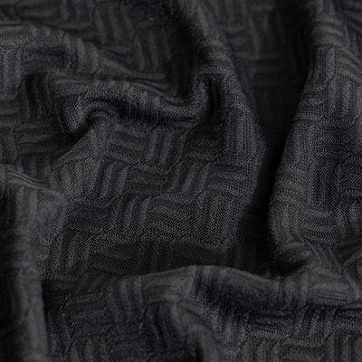 Triline Knit Black Polo T-Shirt