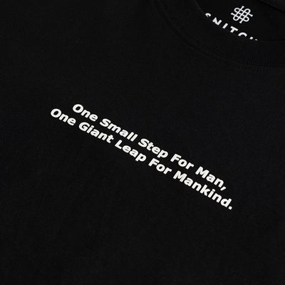 One Small Step Black Oversized T-Shirt