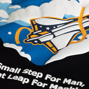 One Small Step Black Oversized T-Shirt