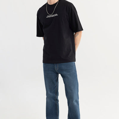 One Small Step Black Oversized T-Shirt