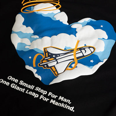 One Small Step Black Oversized T-Shirt