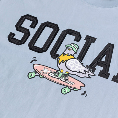 Social Blue Oversized T-Shirt