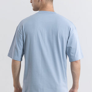 Social Blue Oversized T-Shirt