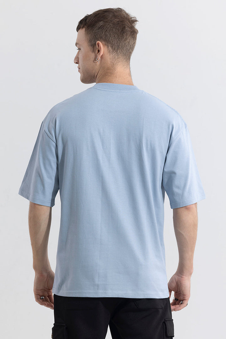 Social Blue Oversized T-Shirt