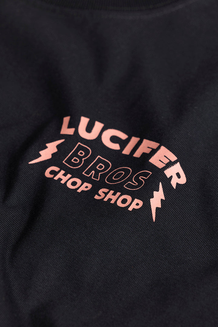 Lucifer Bros Black Oversized T-Shirt