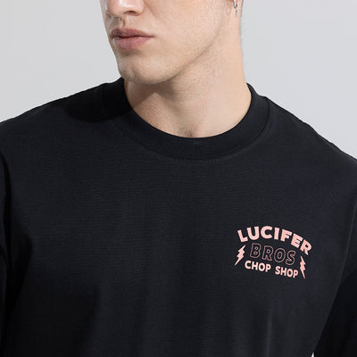 Lucifer Bros Black Oversized T-Shirt