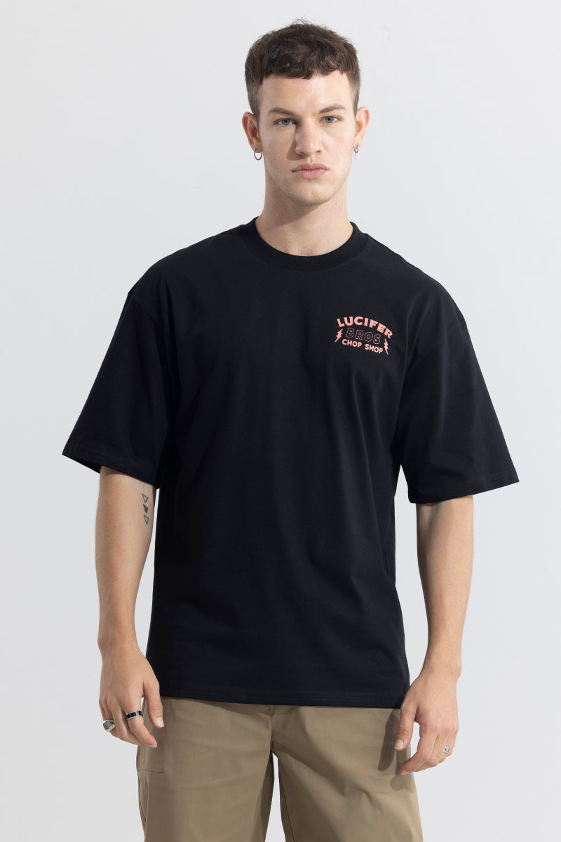 Lucifer Bros Black Oversized T-Shirt