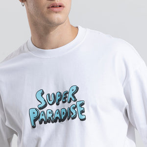 Super Paradise White Oversized T-Shirt