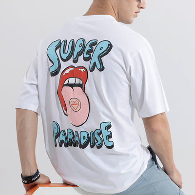 Super Paradise White Oversized T-Shirt