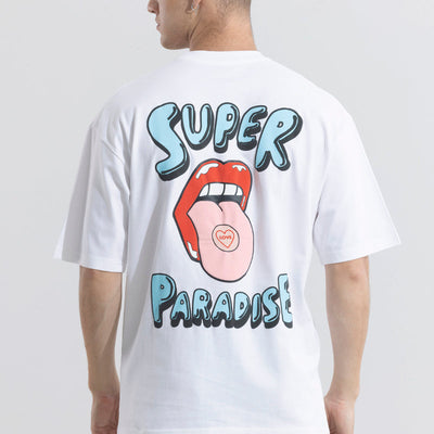 Super Paradise White Oversized T-Shirt