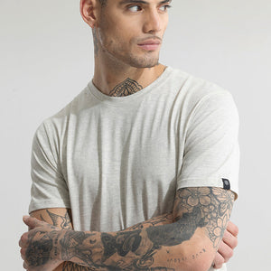 EasyEssentials Ecru Melange T-Shirt