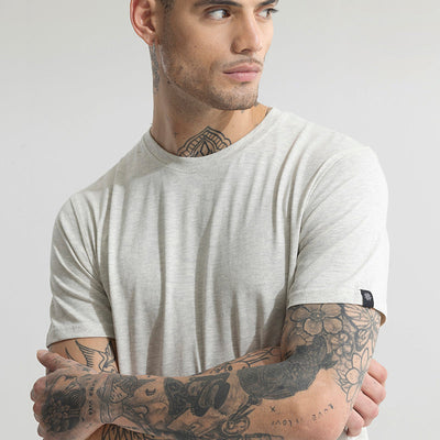 EasyEssentials Ecru Melange T-Shirt