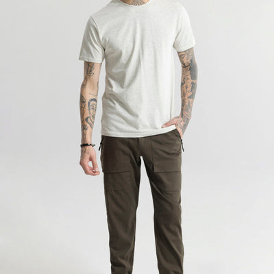 EasyEssentials Ecru Melange T-Shirt
