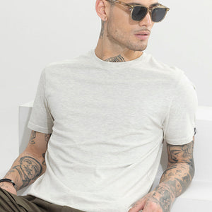 EasyEssentials Ecru Melange T-Shirt