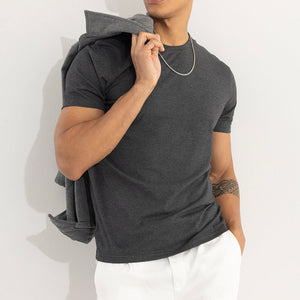 EasyEssentials Charcoal Melange T-Shirt