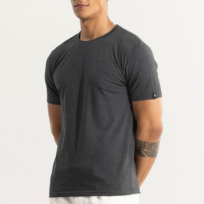 EasyEssentials Charcoal Melange T-Shirt