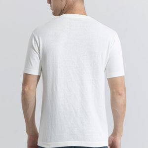 Smooth Knit White T-Shirt