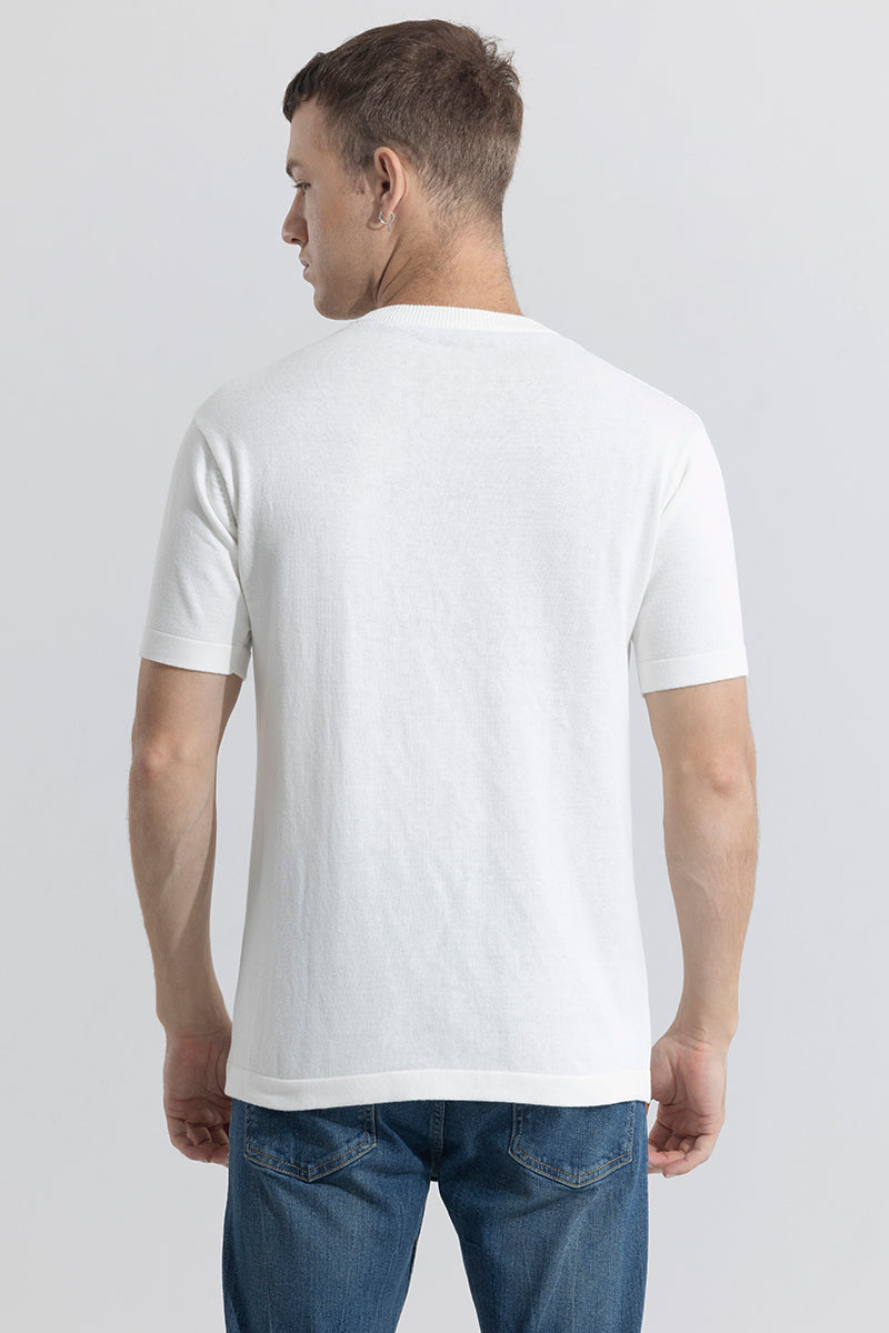 Smooth Knit White T-Shirt