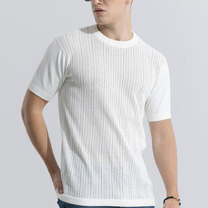 Smooth Knit White T-Shirt