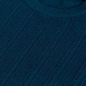 Smooth Knit Teal Blue T-Shirt