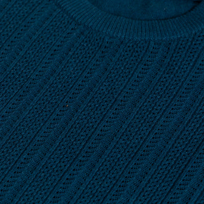 Smooth Knit Teal Blue T-Shirt