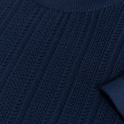 Smooth Knit Navy T-Shirt
