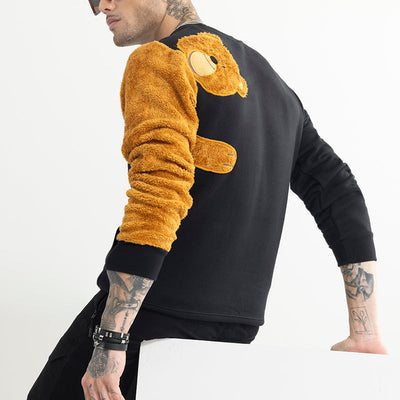 Fuzzy Black Sweatshirt