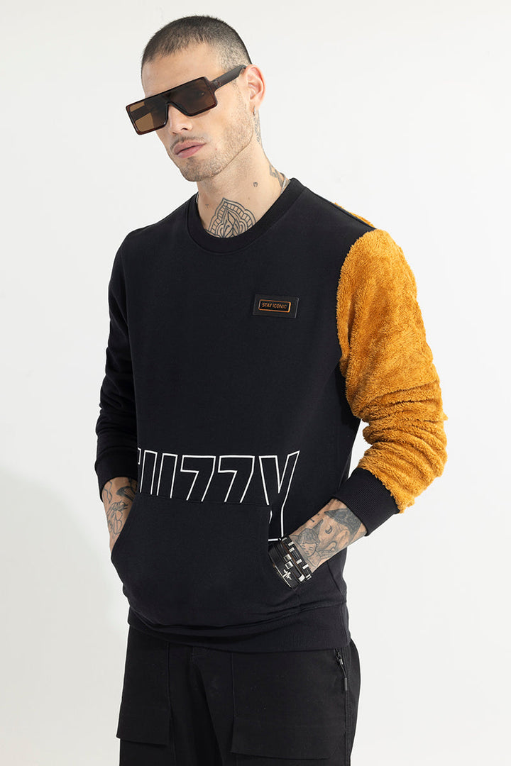 Fuzzy Black Sweatshirt