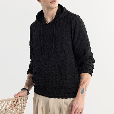 Square Whiff Black Hoodie