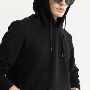 Supine Black Hoodie