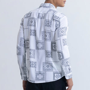 Pixel Paisley White Shirt
