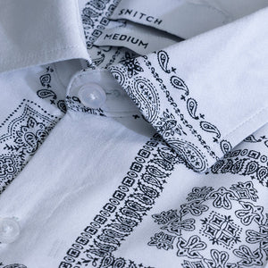 Pixel Paisley White Shirt