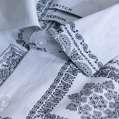 Pixel Paisley White Shirt