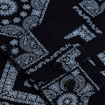 Pixel Paisley Black Shirt