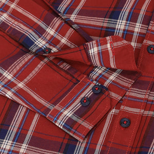 Men Rust Standard Fit Checkered Casual Shirt