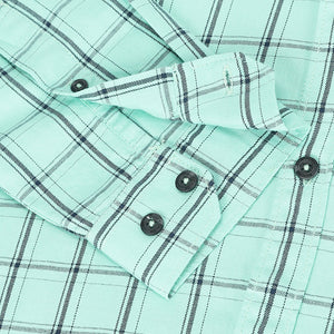 Men Mint Standard Fit Checkered Casual Shirt