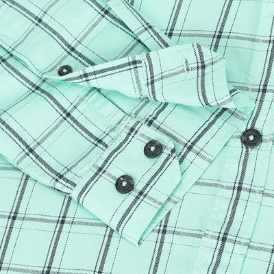 Men Mint Standard Fit Checkered Casual Shirt