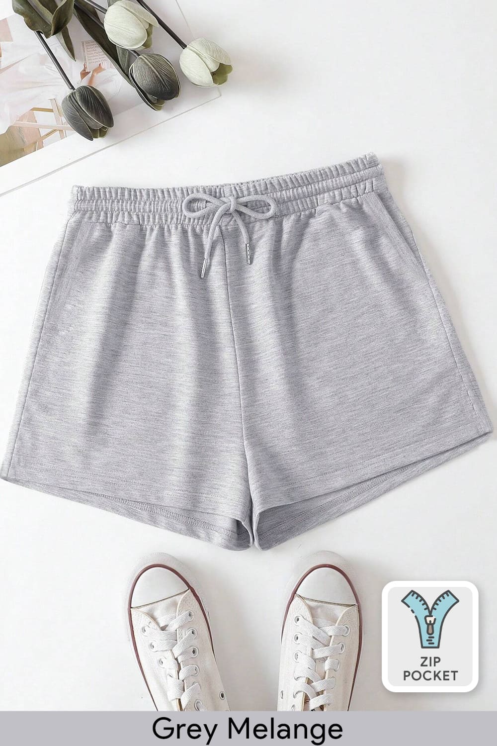 Zip-Pocket Shorts - Women