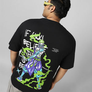 BlackTree Graphic Printed Oversized T-shirt