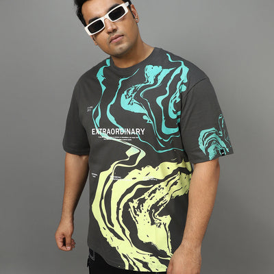 BlackTree Graphic Printed Oversized Plus Size T-shirt